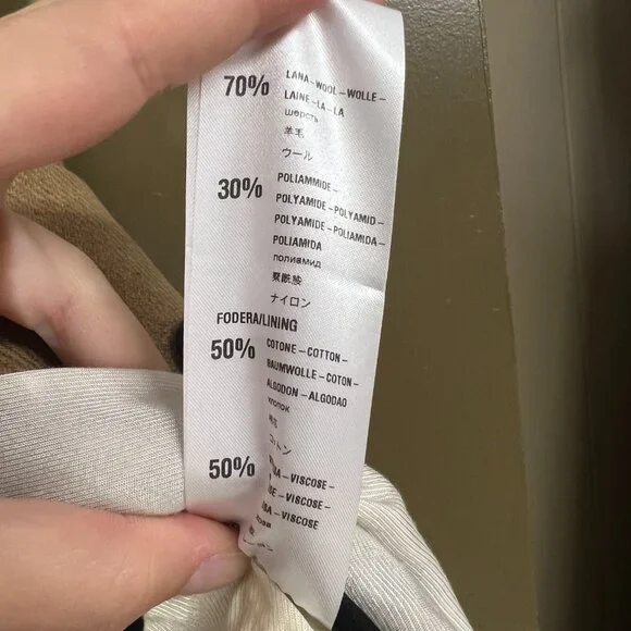 Tela Bimba Single Breasted Coat in Beige